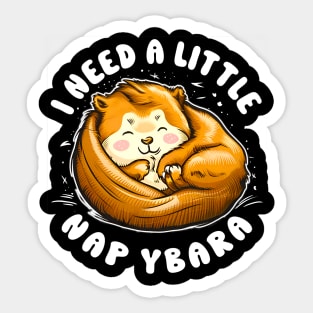 Nap-Enthusiast Capybara Humor - Unique Pun Design Sticker